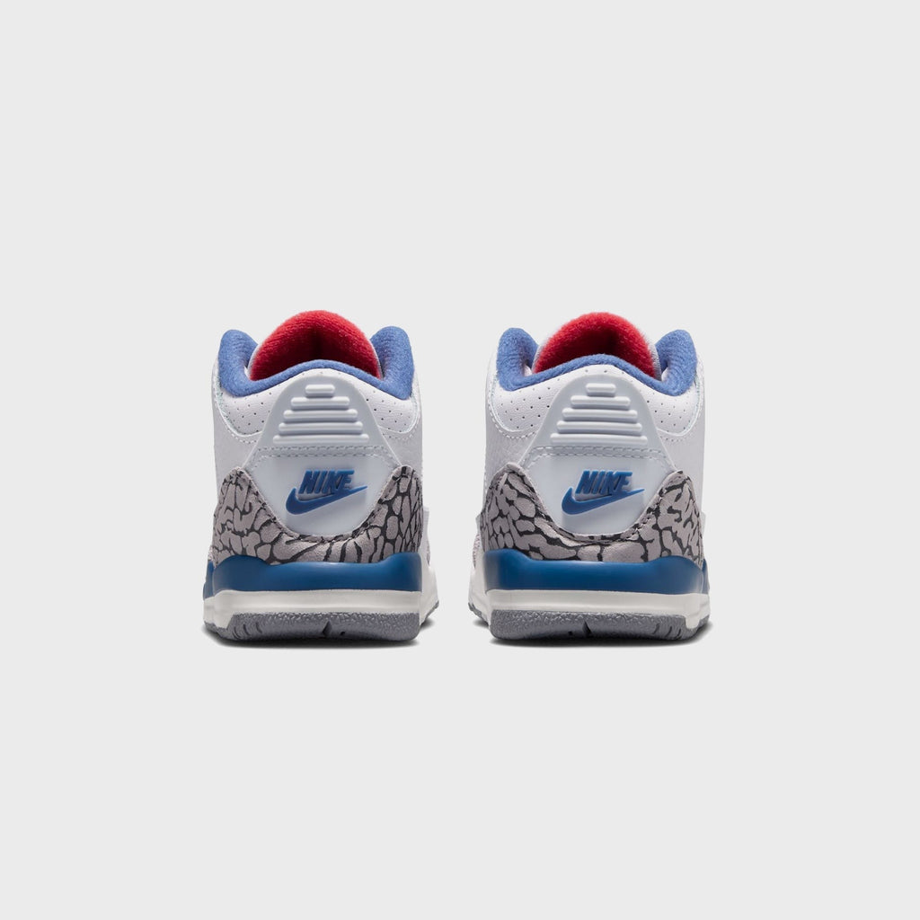 Jordan TD Jordan 3 Retro - White / True Blue / Cement Grey / Fire Red