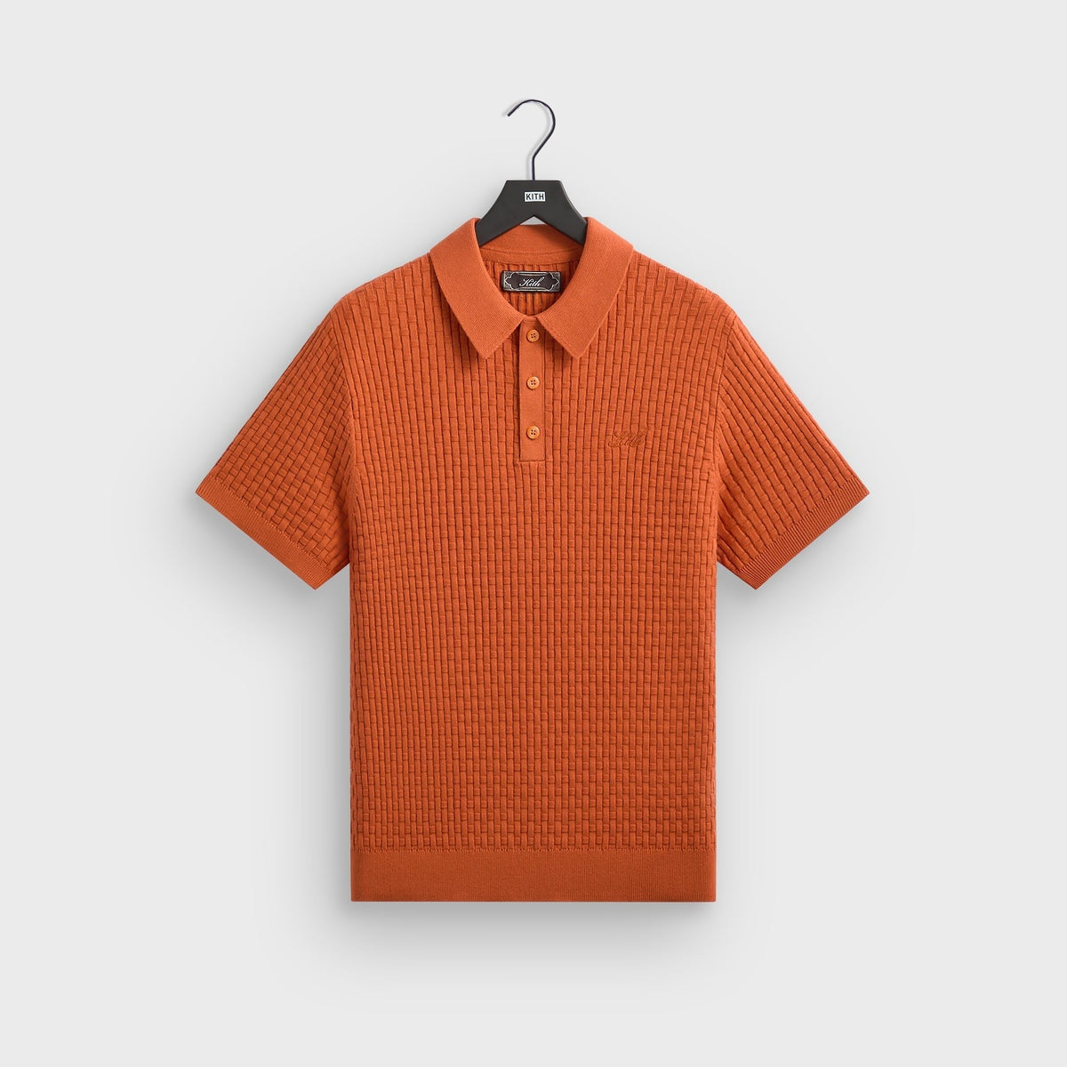 Kith Basket Weave Tilden Polo - Clementine