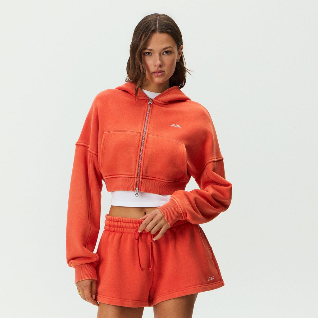 Kith Women Hendler Cropped Hoodie - Wildfire