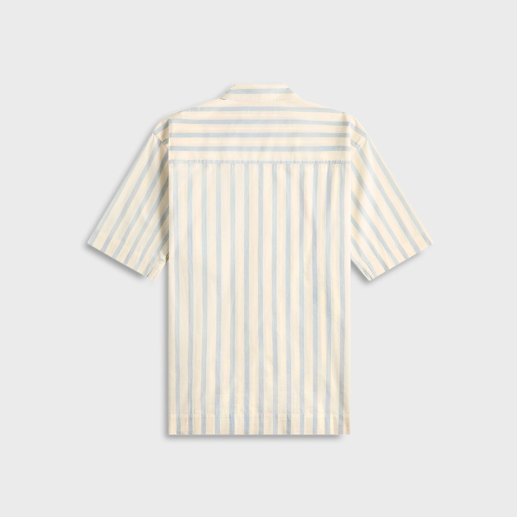 Tekla Poplin Pyjamas Short Sleeve Shirt - Needle Stipes