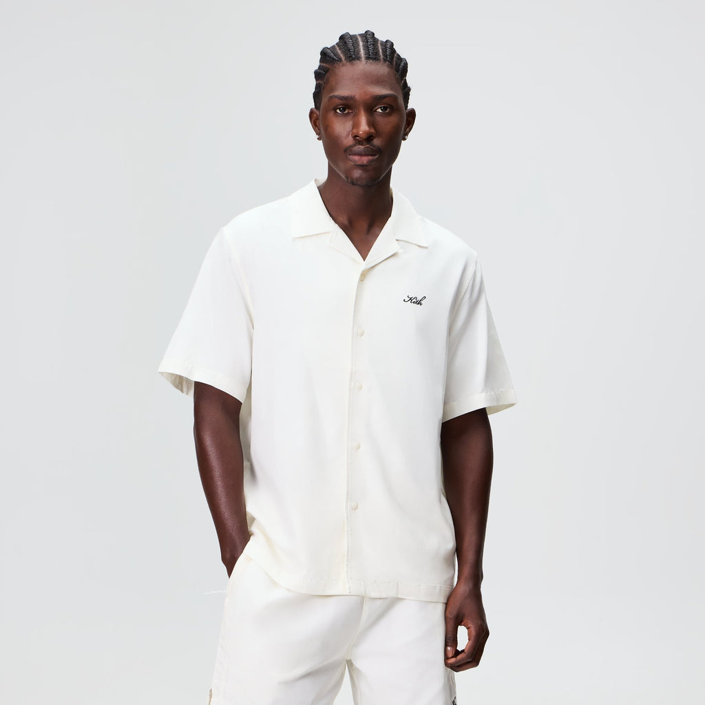 Kith Silk Cotton Thompson Camp Collar Shirt - Sandrift