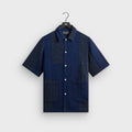 Kith Stitched Patchwork Boxy Collared Overshirt - Mid Indigo