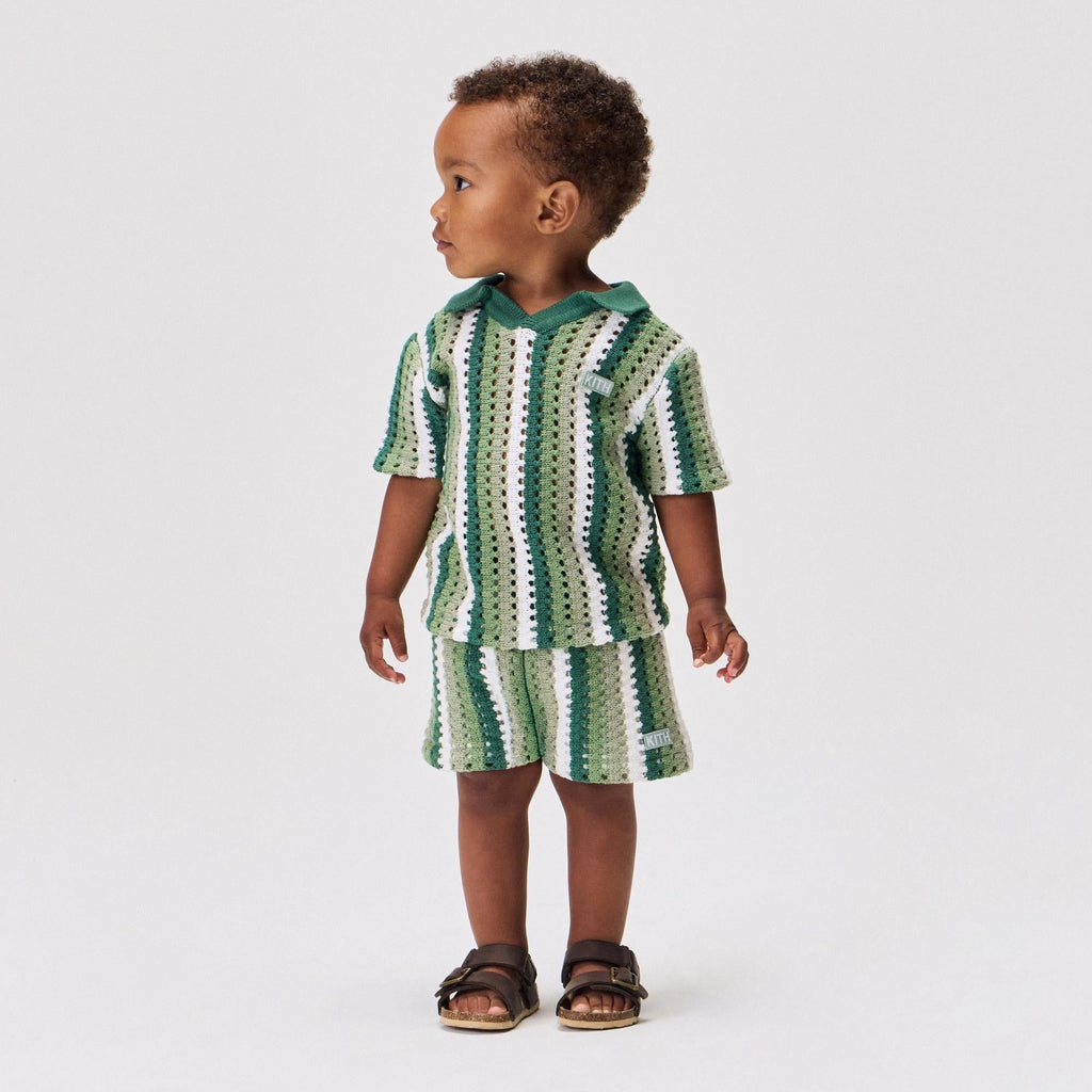 Kith Baby Open Knit Pullover Polo - Sage