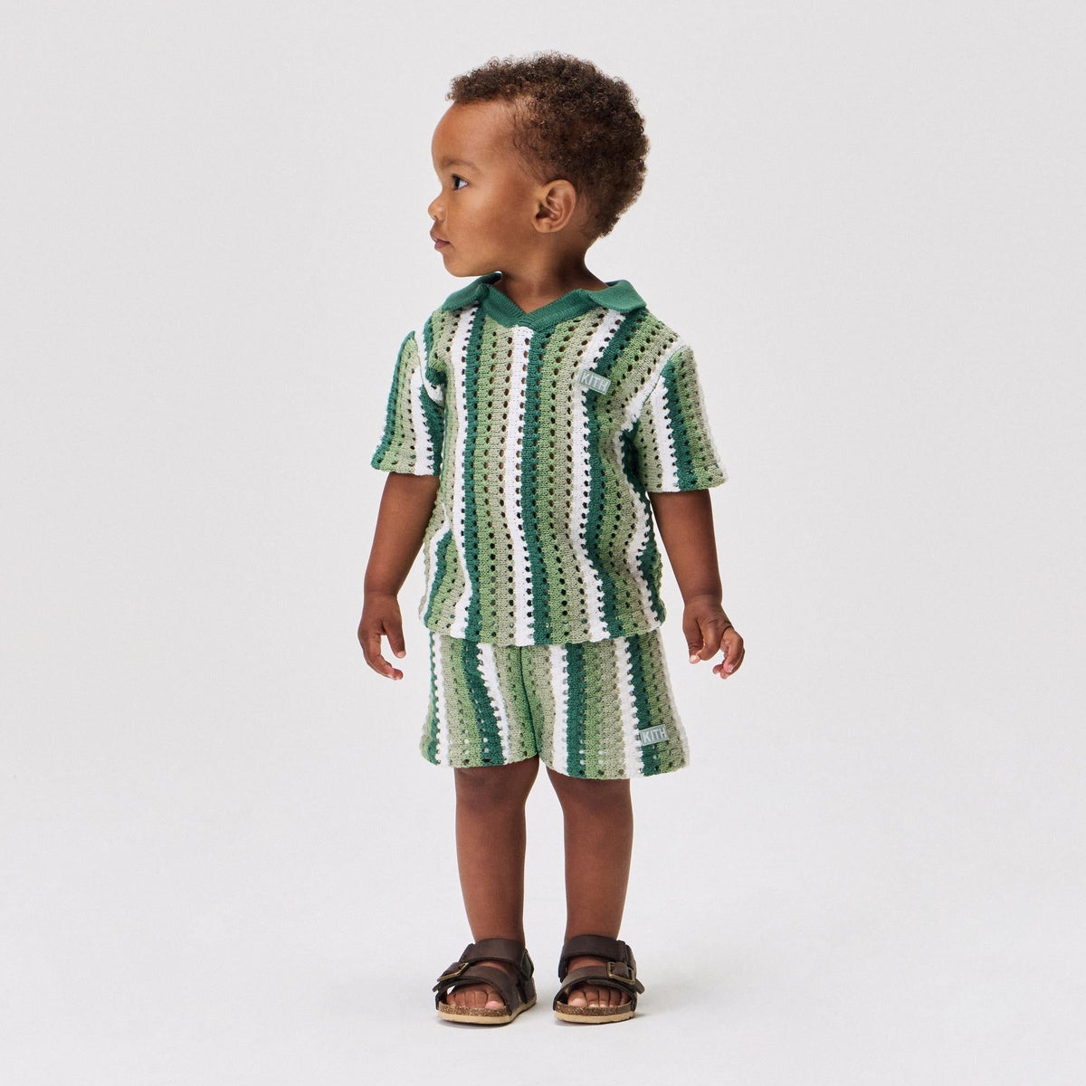 Kith Baby Open Knit Pullover Polo - Sage