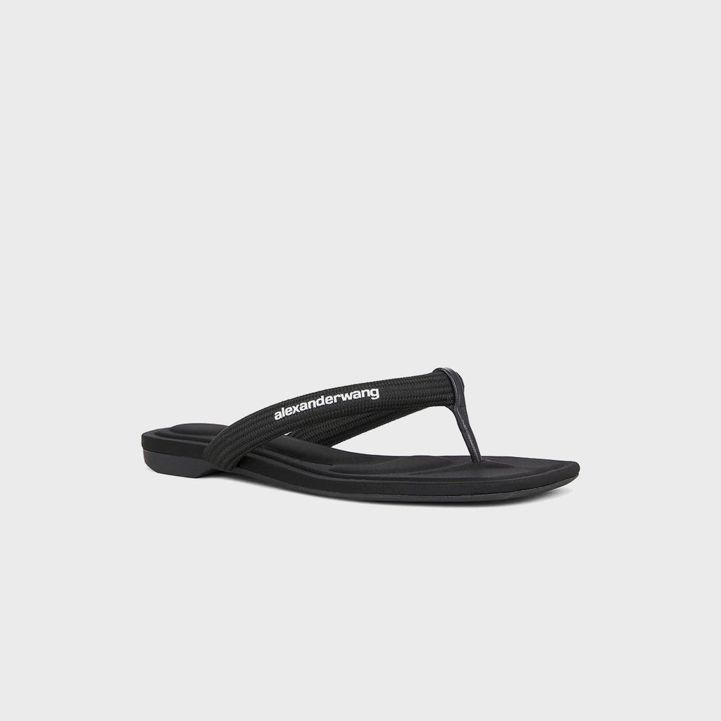 Alexander Wang Jenna Tubular Strap Thong Sandal - Black