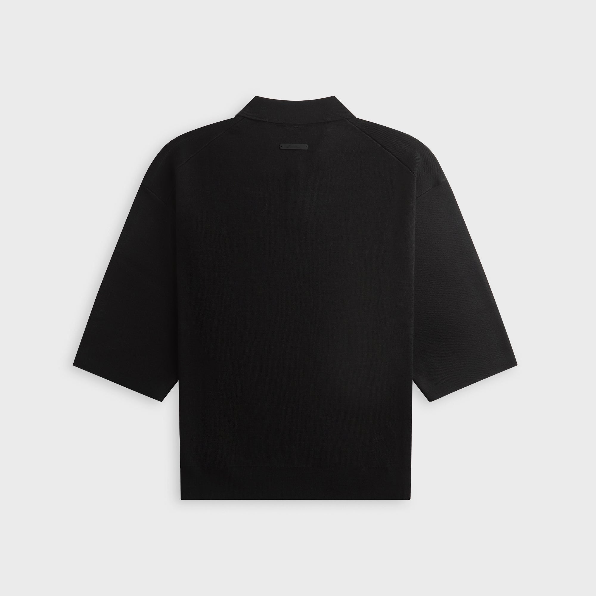 Essentials Signature 3/4 Sleeve 90s Knit Polo - Vintage Black