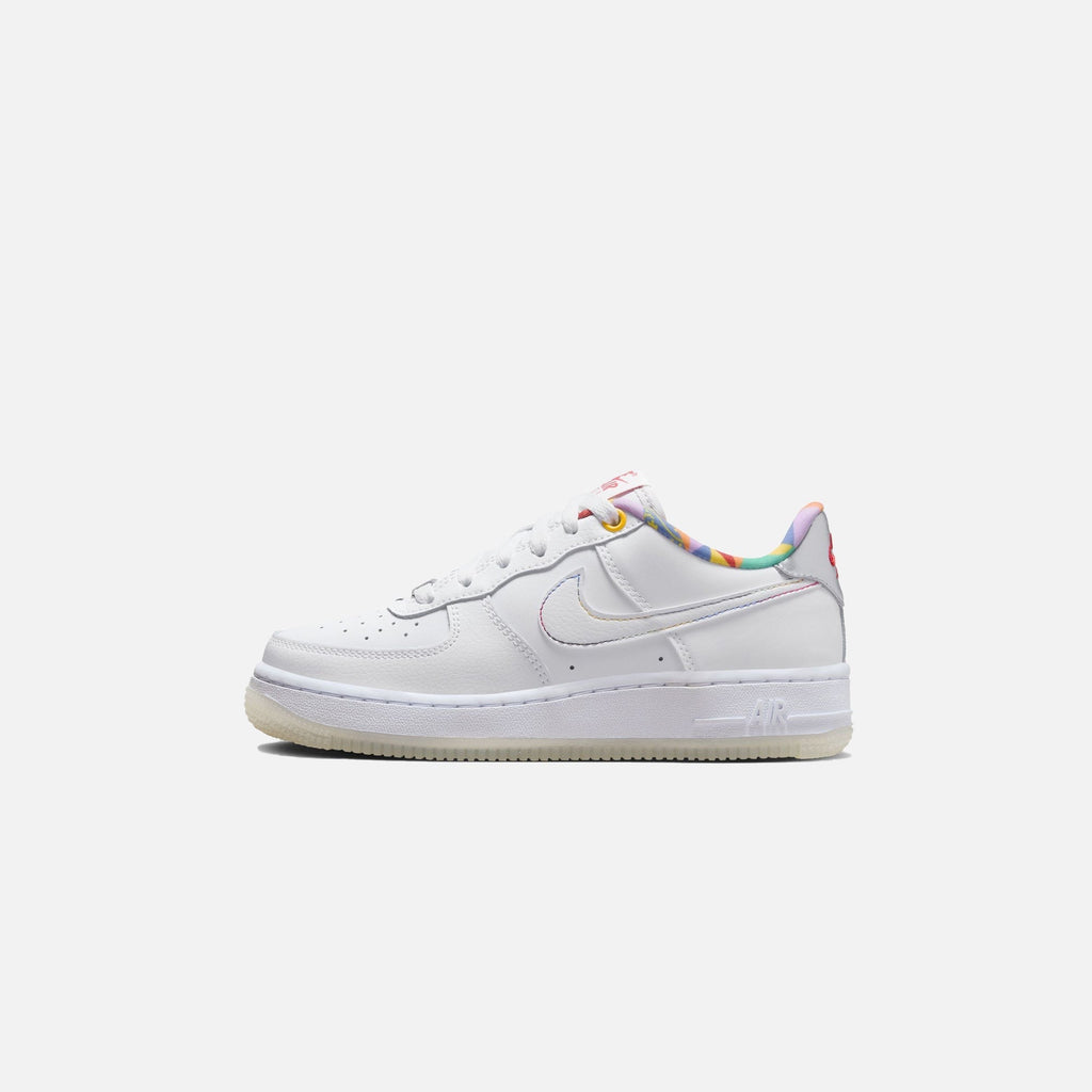 Nike GS Air Force 1 LV8 - White / Midnight Navy