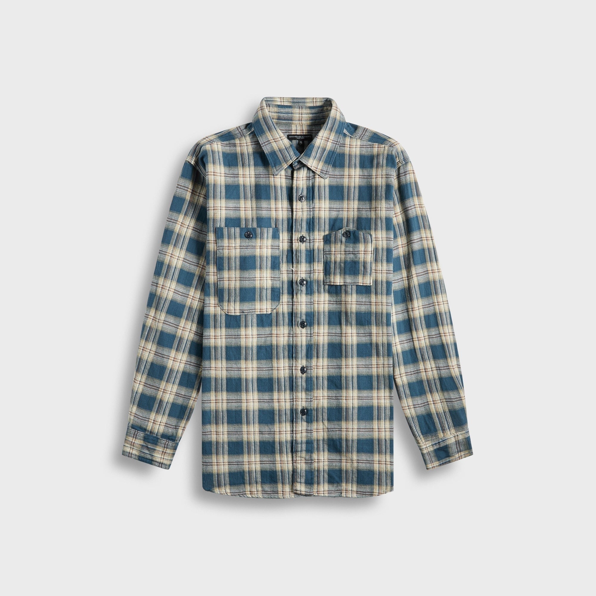 Engineered Garments Work Plaid Jacquard Shirt - Navy