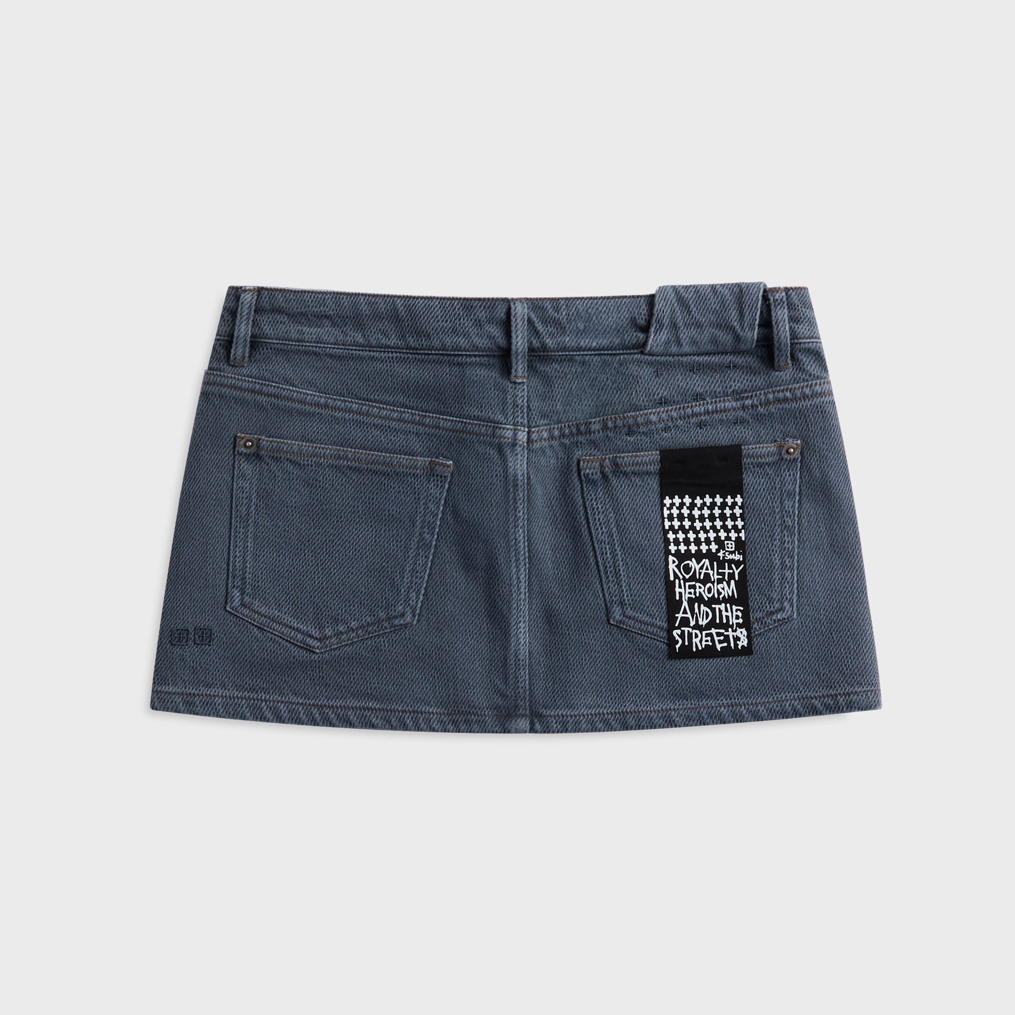 Ksubi Micro Mini Skirt - Exposed Mirage Blue