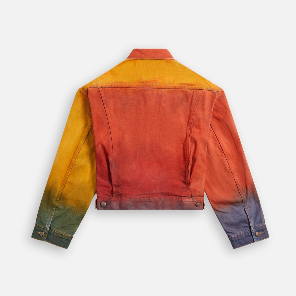R13 Eli Boxy Trucket Jacket - Multicolor Spray
