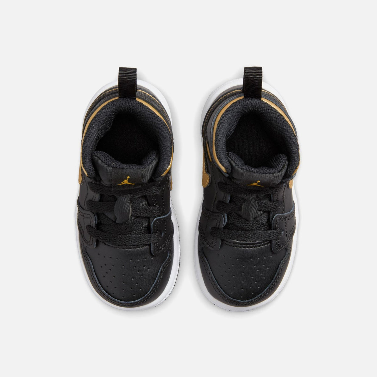 Jordan Air Jordan Toddler 1 Mid - Black / Metallic Gold / White