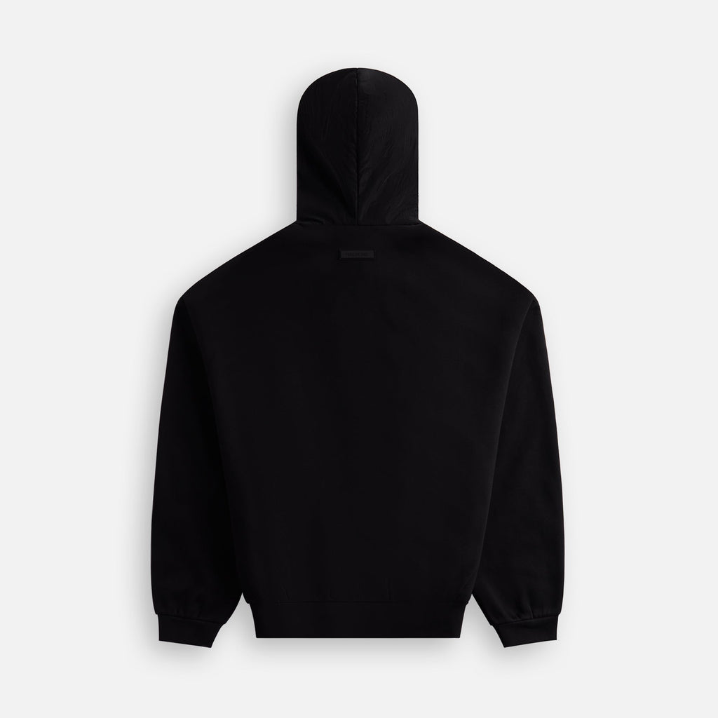 Essentials Nylon Fleece Hoodie - Jet Black