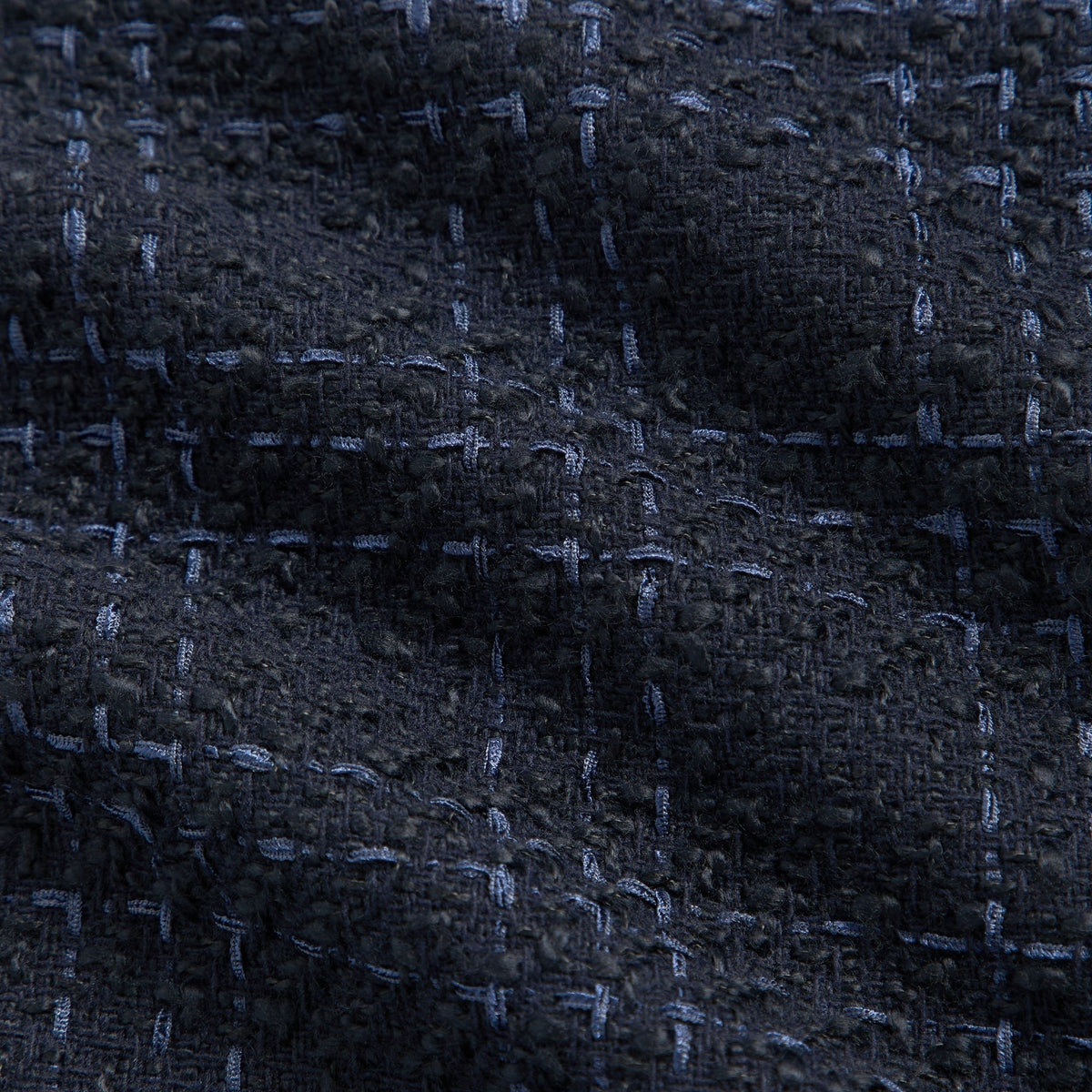 &Kin Tweed Boxy Collared Overshirt - Nocturnal