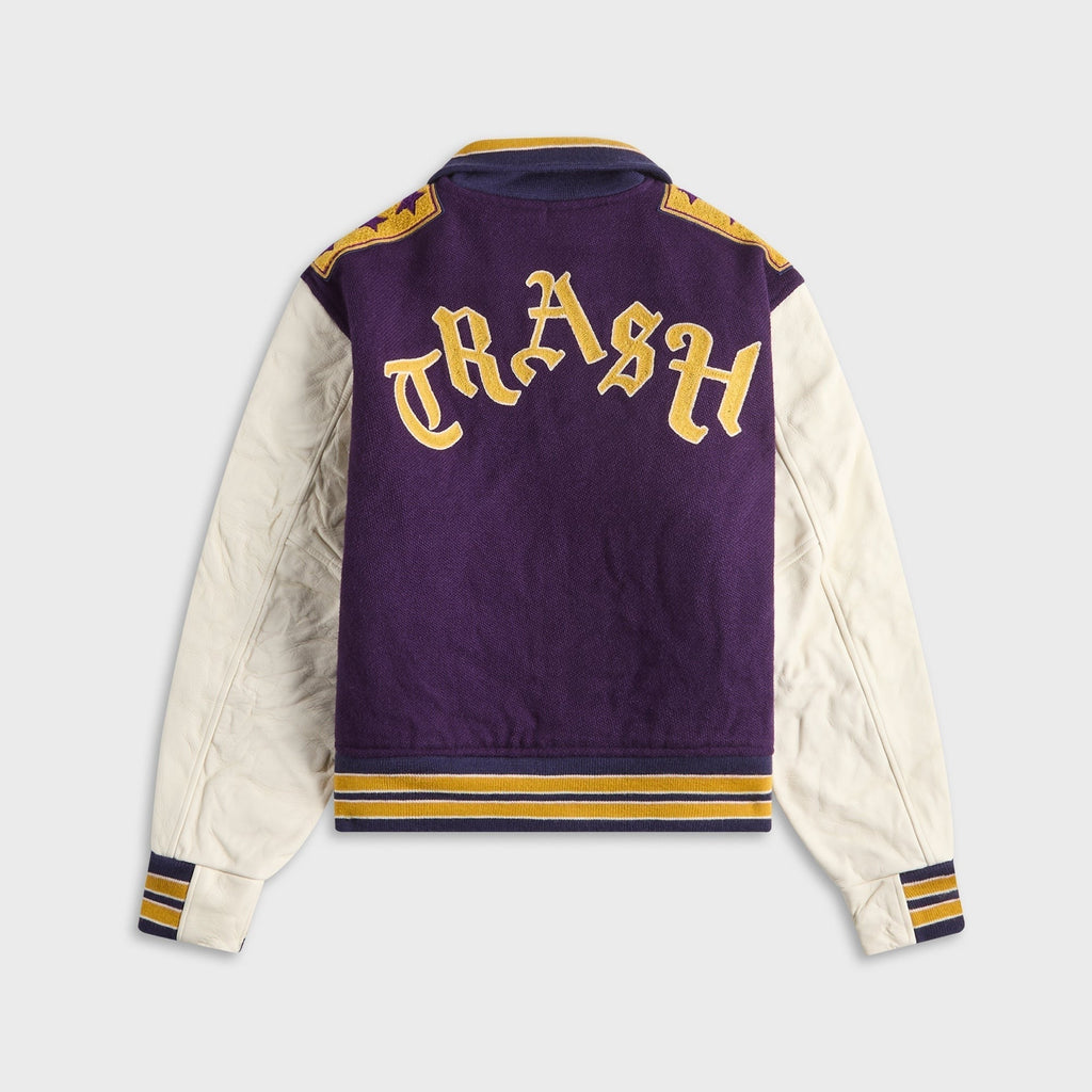 Needles Lettered Wool Melton Jacket - Purple