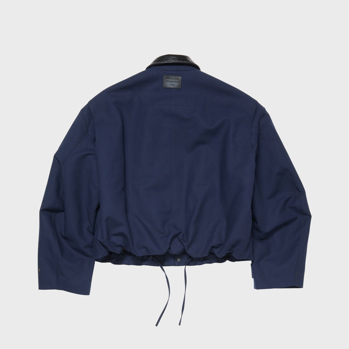 Acne Studios Faux Leather Collar Bomber Jacket - Navy