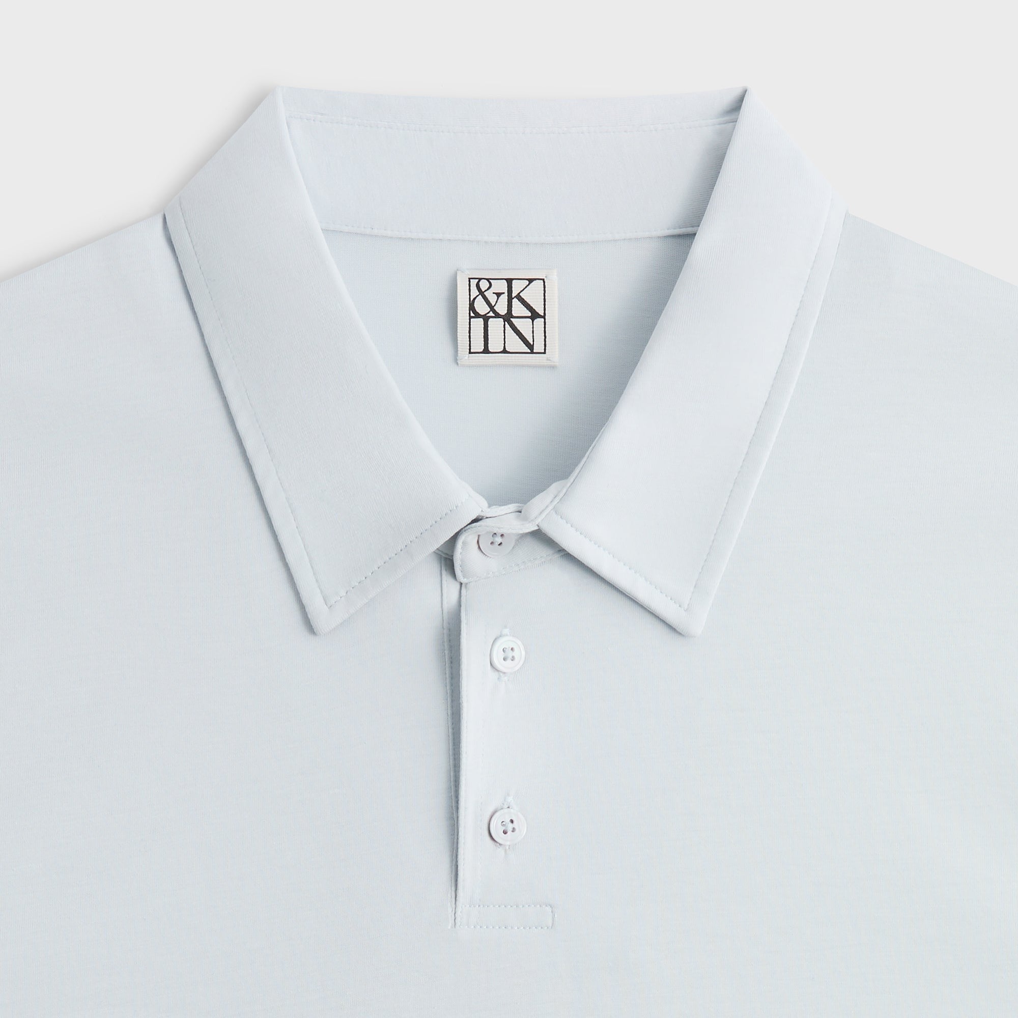 &Kin Soft Modal Blend Heathrow Polo - Light Indigo