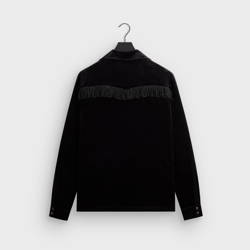 Kith for Needles Ren Fringe Camp Collar Shirt - Black
