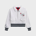 Kith Kids Wyona Fleece Bomber Jacket - Light Heather Grey