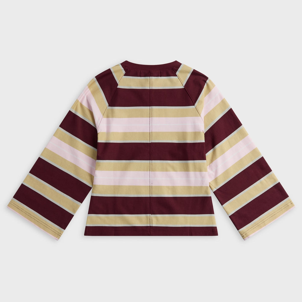 EB Denim Kingsley Top - Burgundy / Soft Pink Stripe
