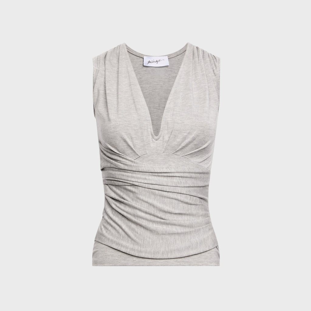 The Line by K Sunnery Top - Heather Grey