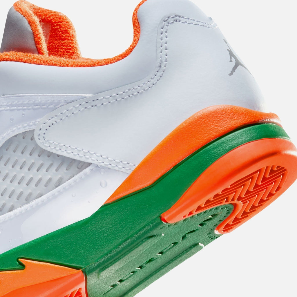 Jordans GS Air Jordan 5 Retro Low - Football Grey / Brilliant Orange