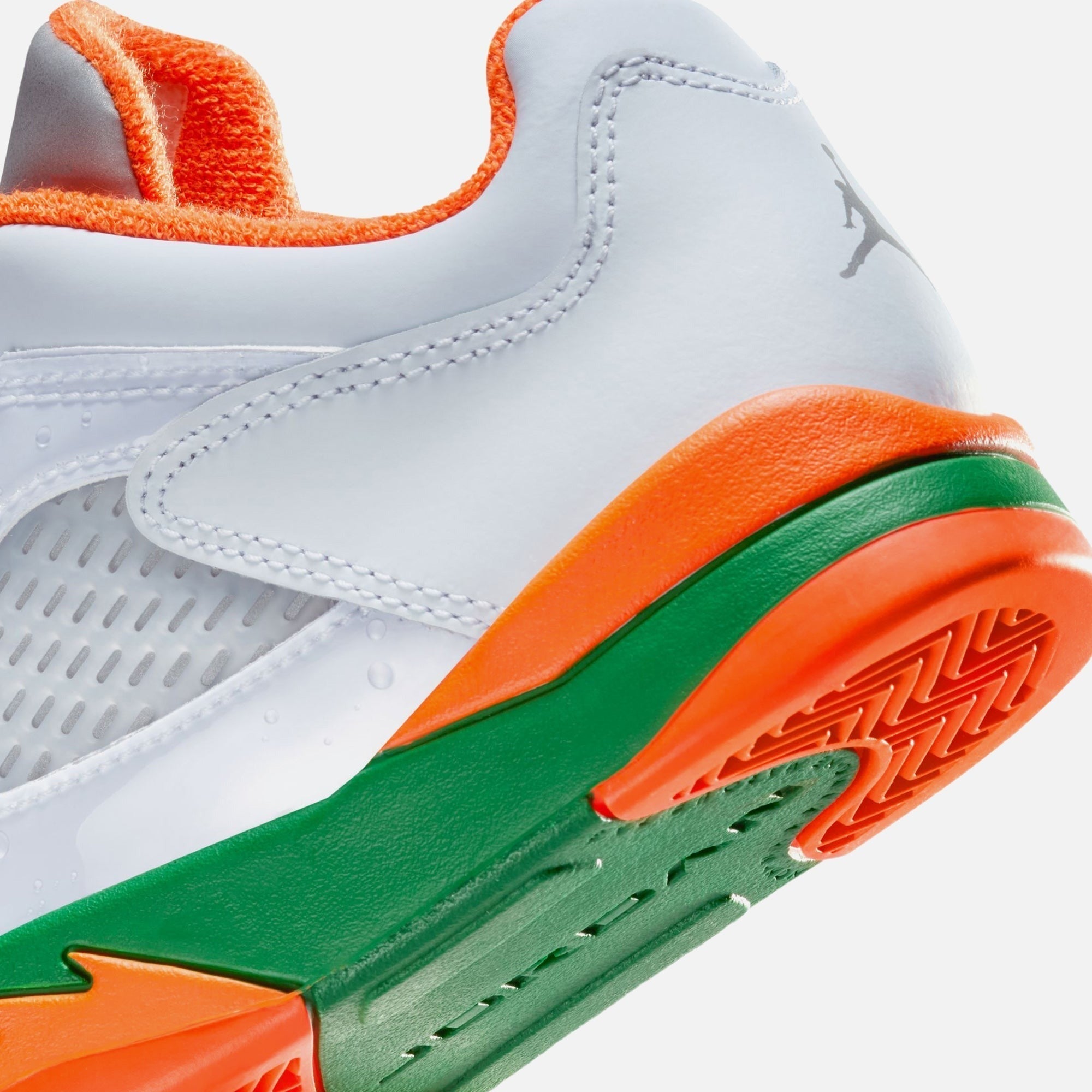 Jordans GS Air Jordan 5 Retro Low - Football Grey / Brilliant Orange