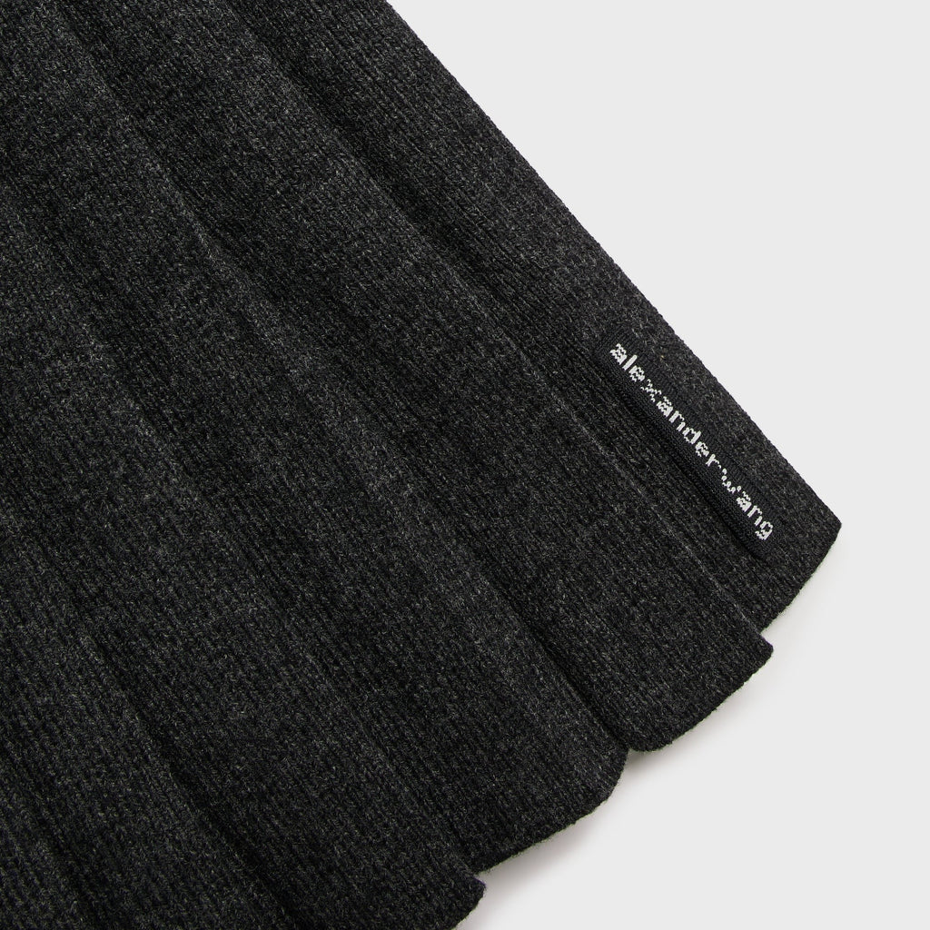 Alexander Wang Heatpressed Skirt Long Sleeve Polo Dress - Graphite