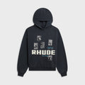 Rhude Winter 91 Rallye Hoodie - Vintage Black / White / Blue