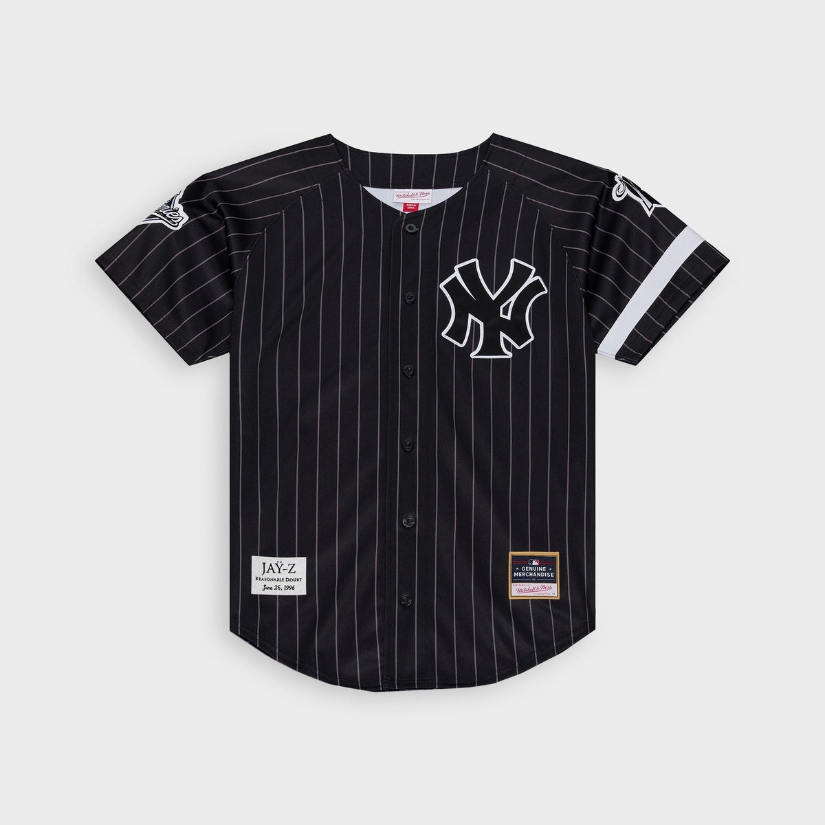 Mitchell & Ness x Jay-Z Reasonable Doubt x New York Yankees Baseball Jersey - Black