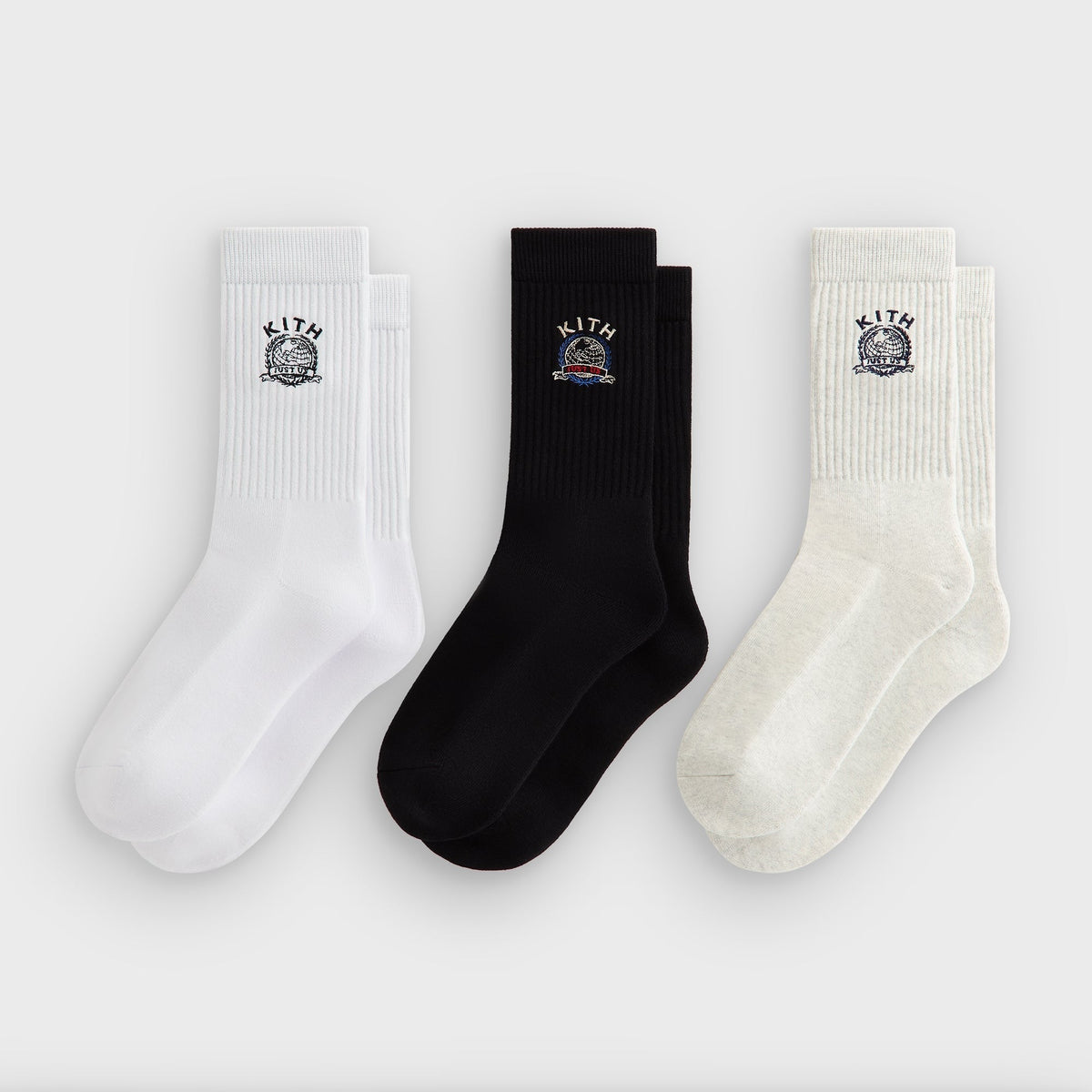 Kith 3-Pack Just Us Cotton Crew Socks - Multi