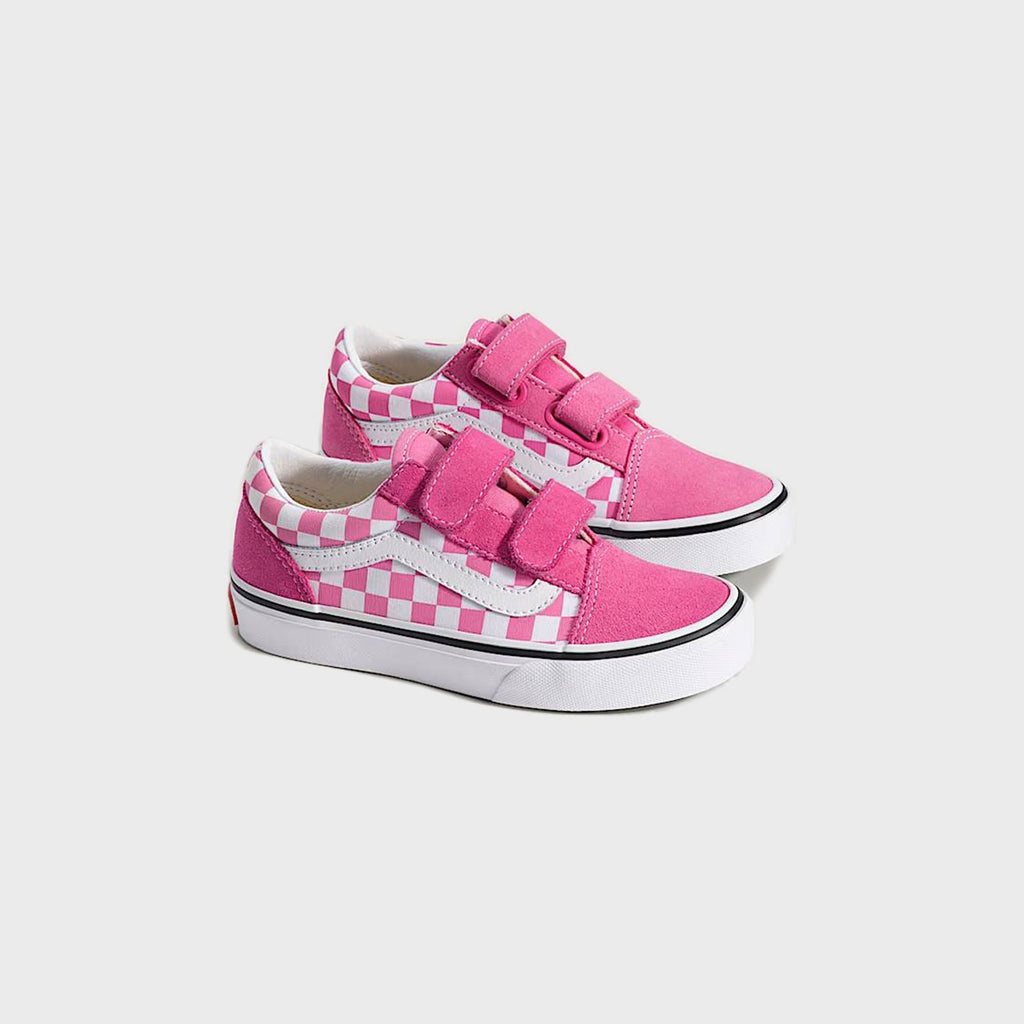 VANS PS Old Skool V Checkerboard Shoe - Fizz Pink