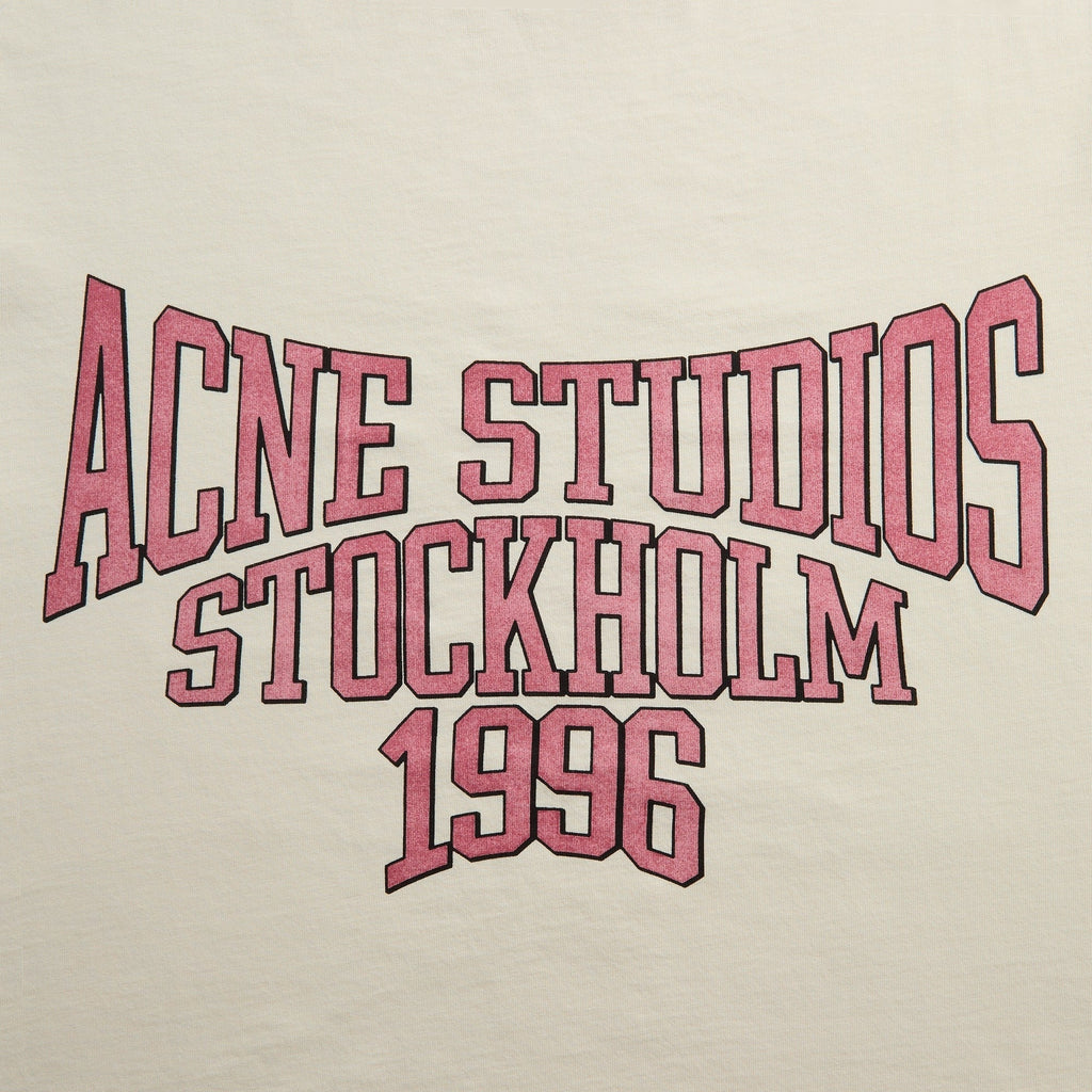 Acne Studios Graphic Tee - Off White / Burgundy