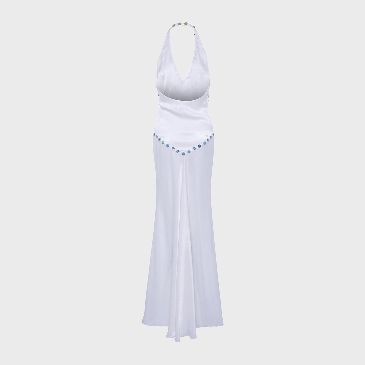 Siedres Vicka Satin Maxi Dress - White