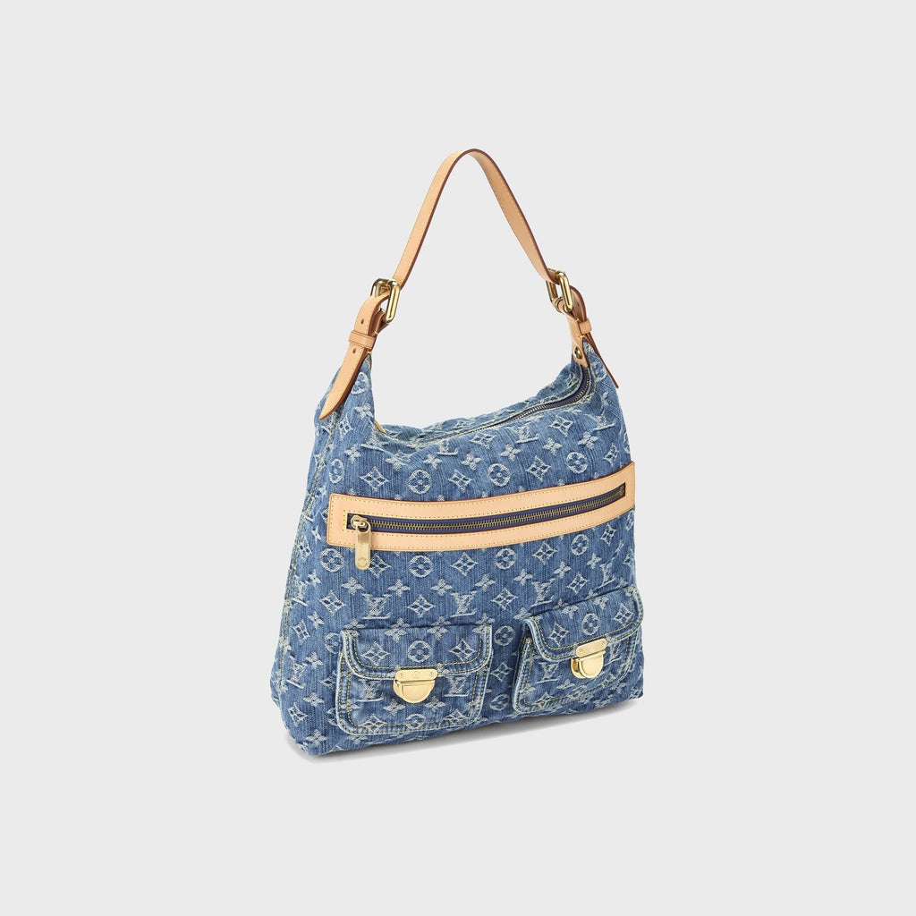 WGACA Louis Vuitton Denim Baggy GM Bag - Blue