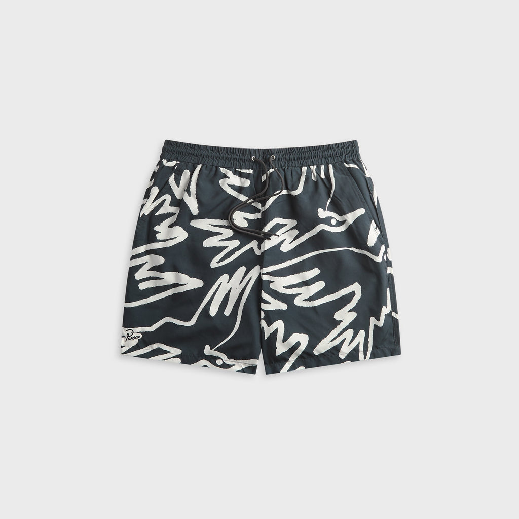 by Parra Birds Fly Free Swim Short - Black