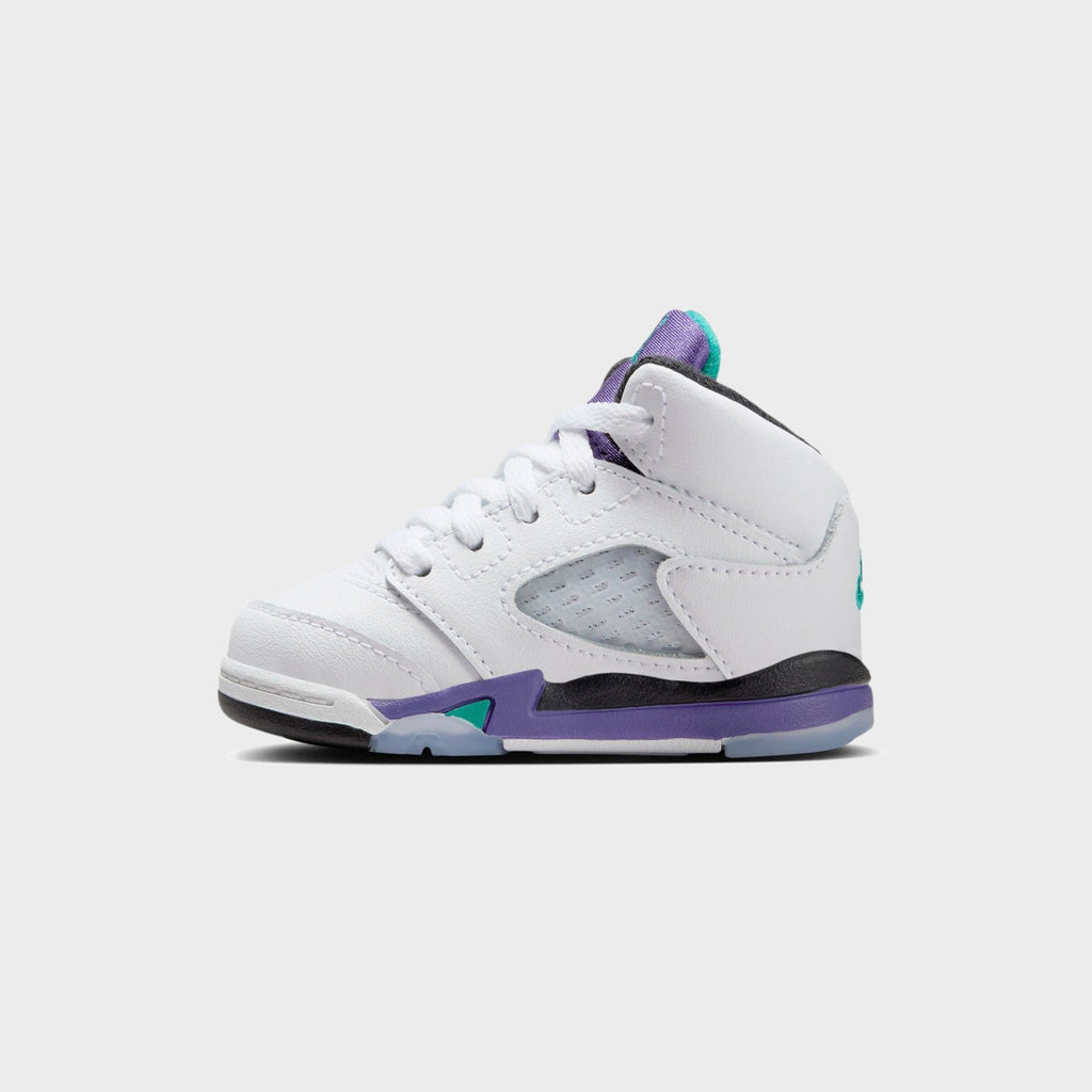 Jordan TD Air Jordan 5 - Black / New Emerald / Grape Ice