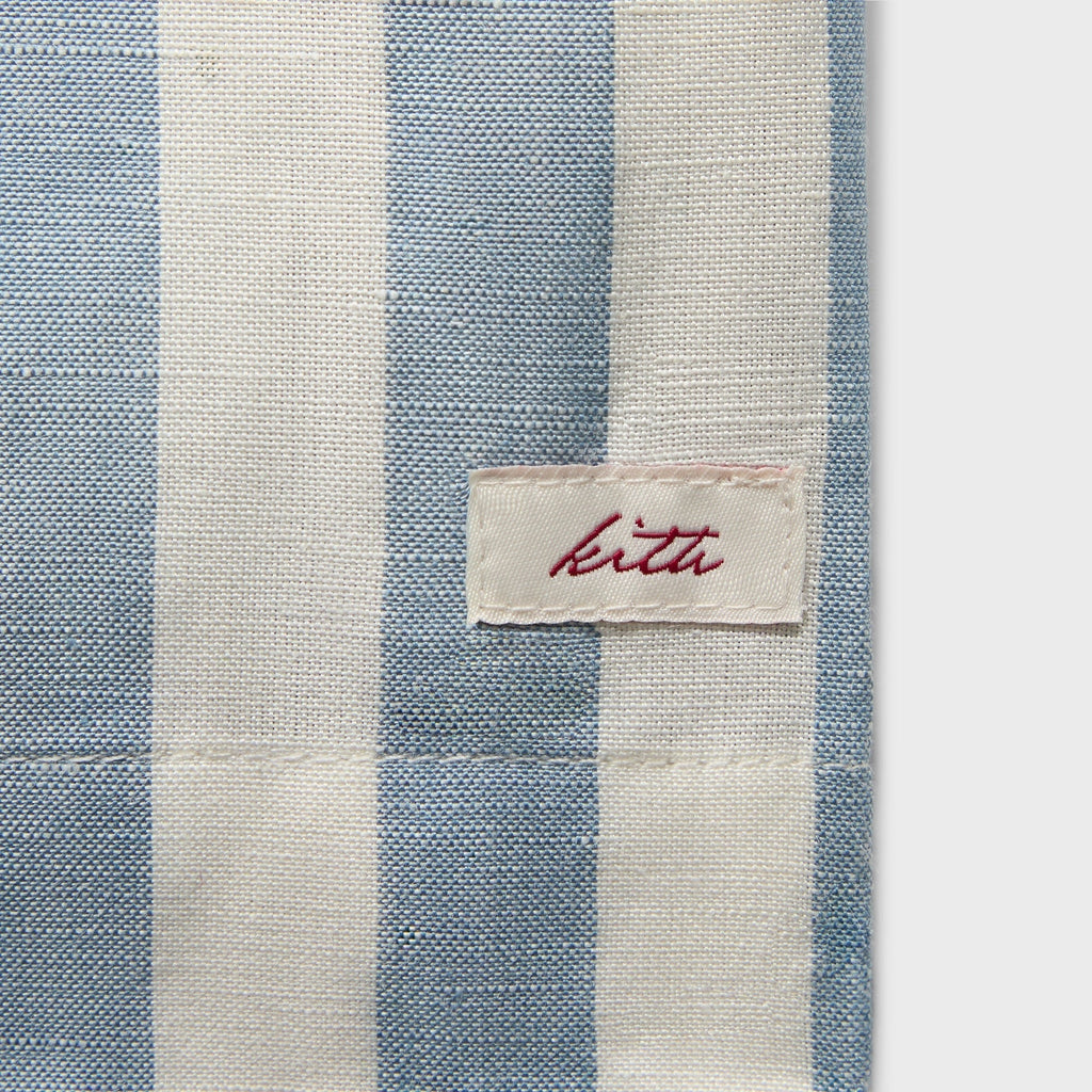 Kith Spun Silk Linen Stripe Kellen Short - Light Indigo