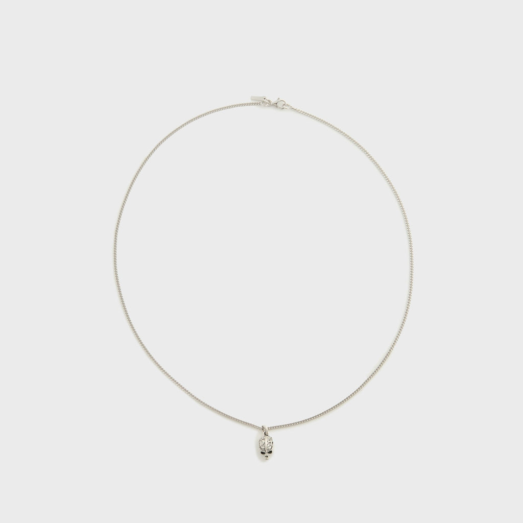 Emanuele Bicocchi Small Flourish Skull Necklace - Silver
