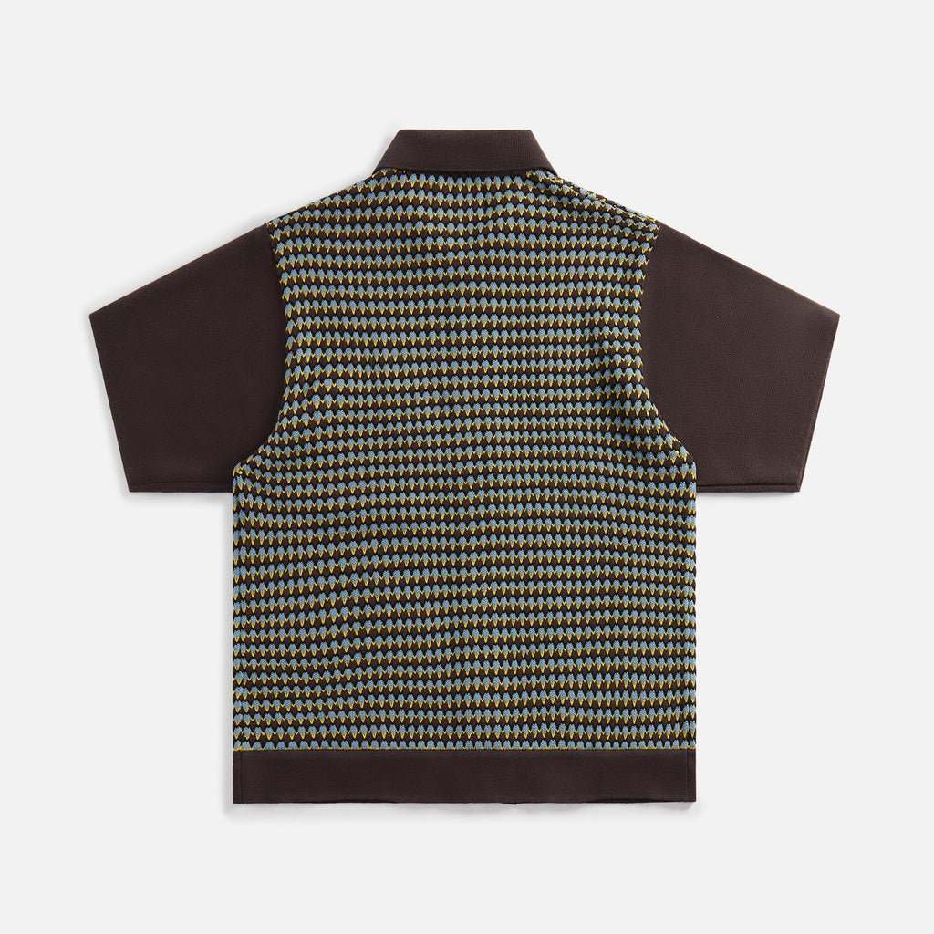 Awake NY Knit Crochet Button Down - Brown / Multi