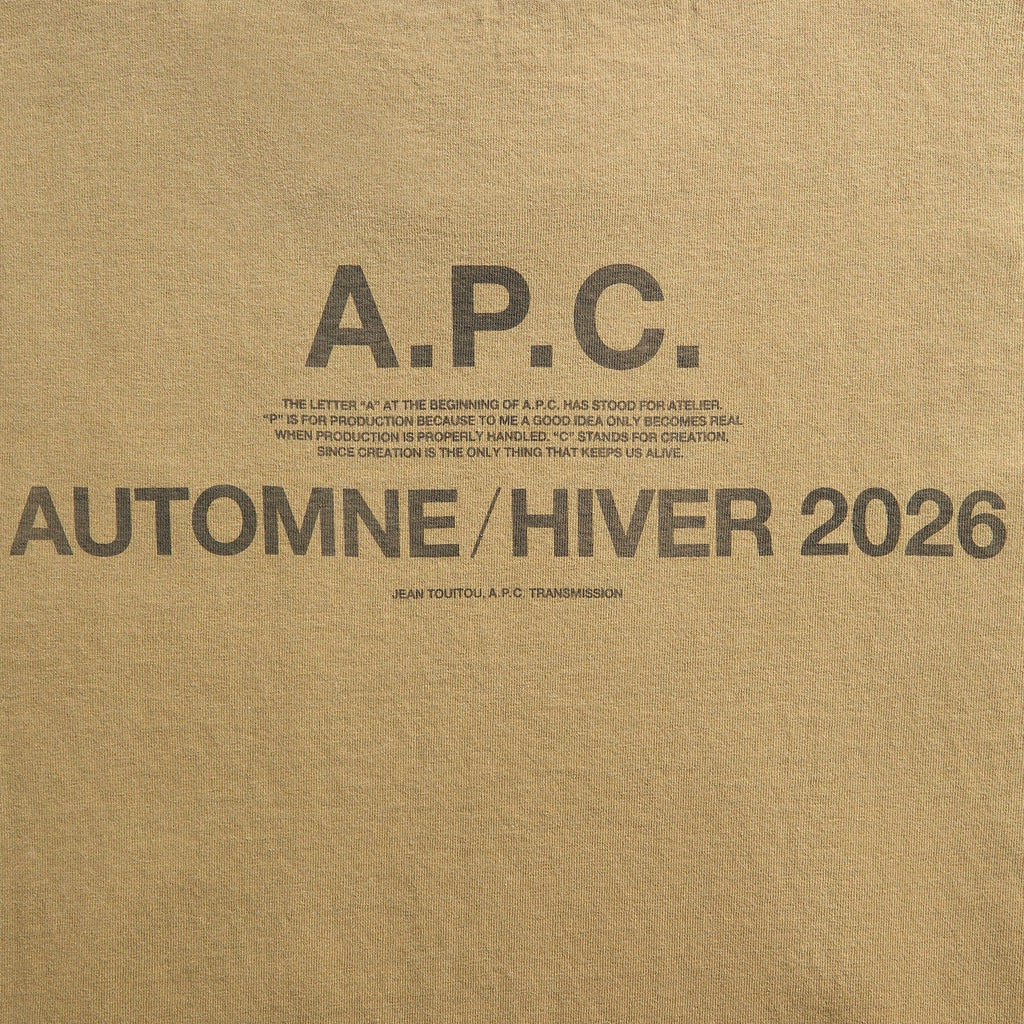 A.P.C. Autumn 26 Tee - Light Khaki