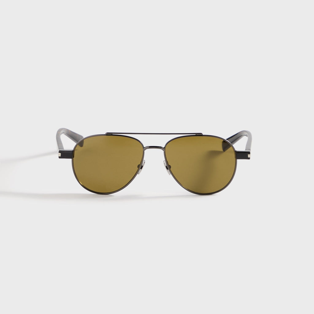Saint Laurent 843 Sunglasses - Ruthenium / Havana / Brown