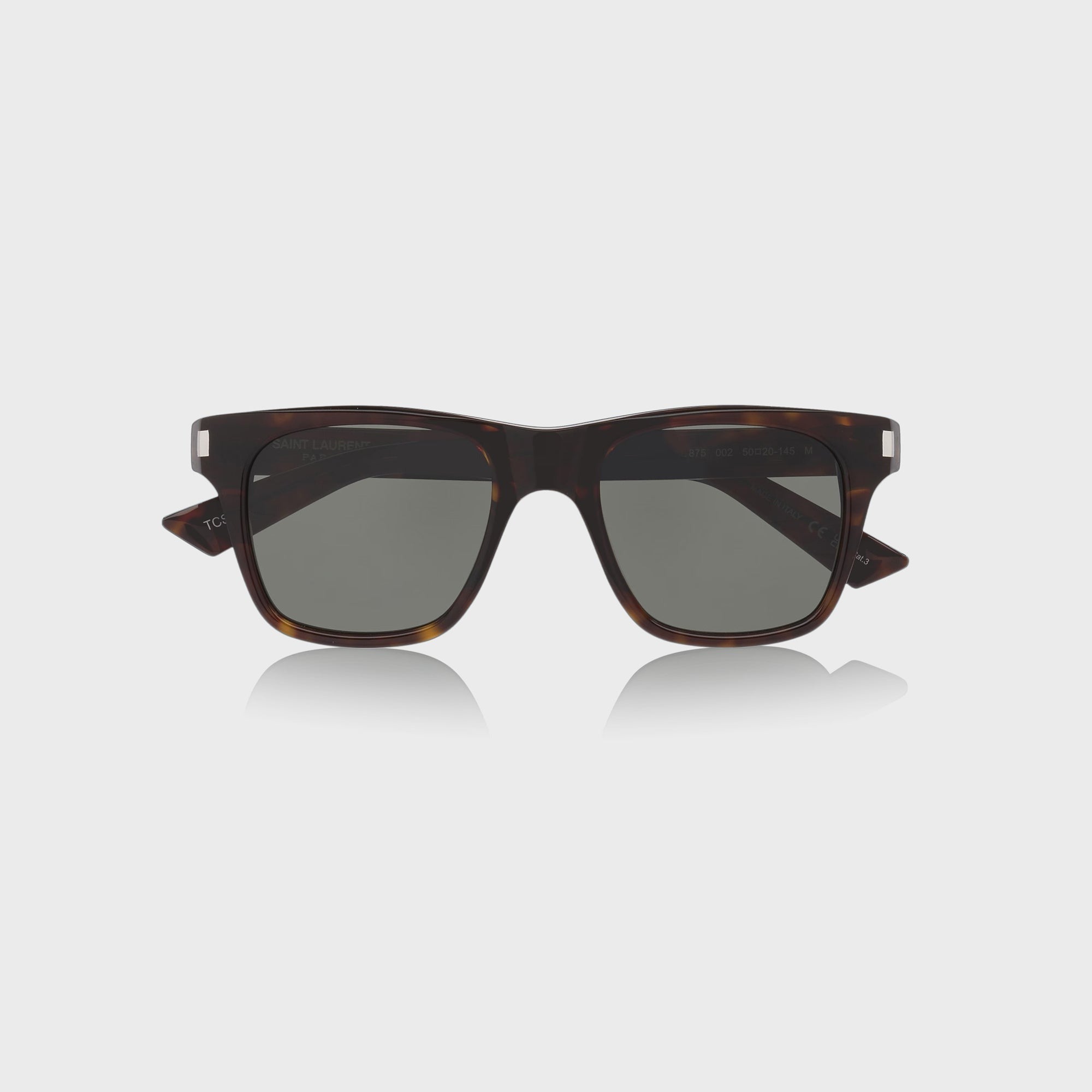 Saint Laurent Sl875-004 Rectangle Sunglasses - Brown / Grey