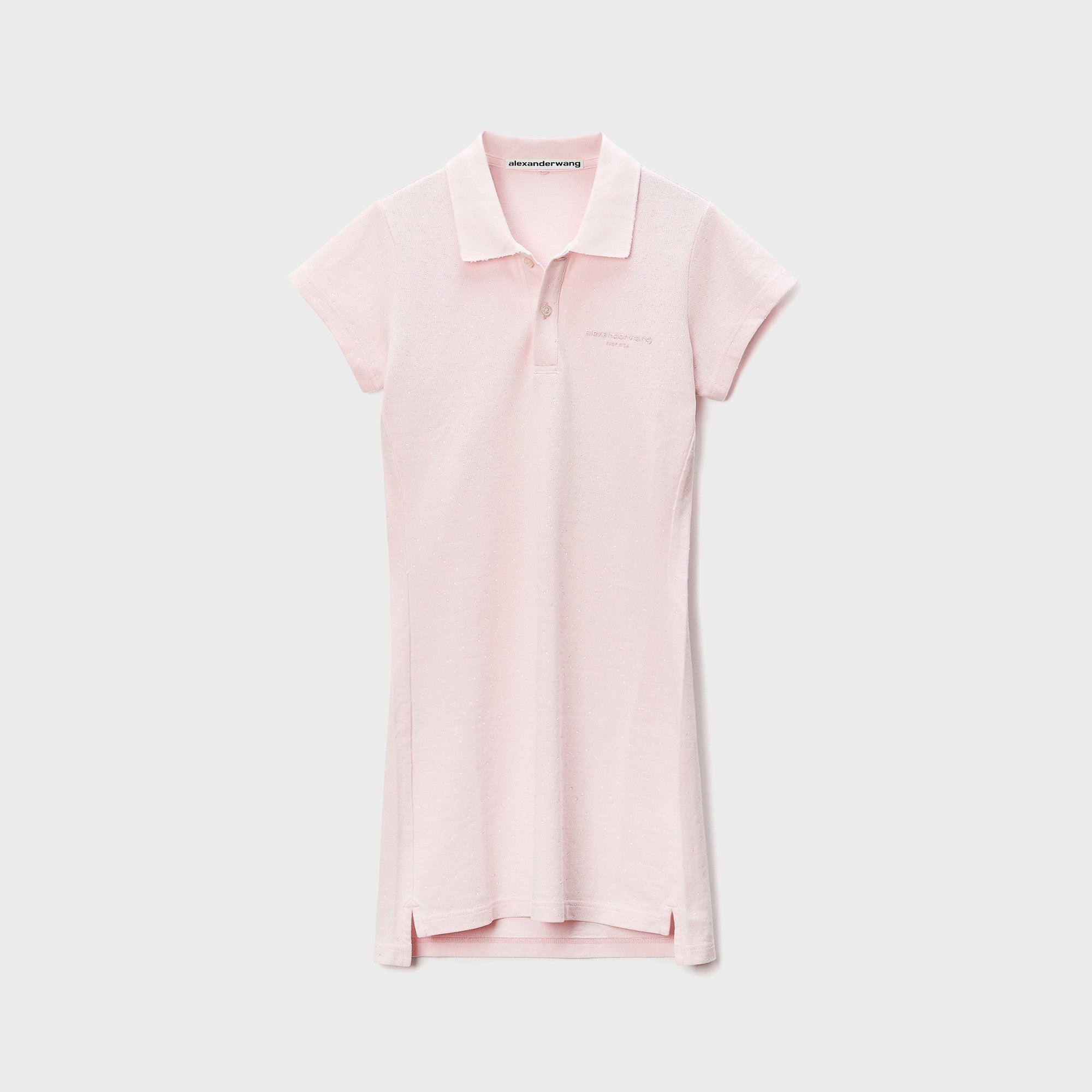 Alexander Wang Crystal Embellished Polo Dress - Light Pink