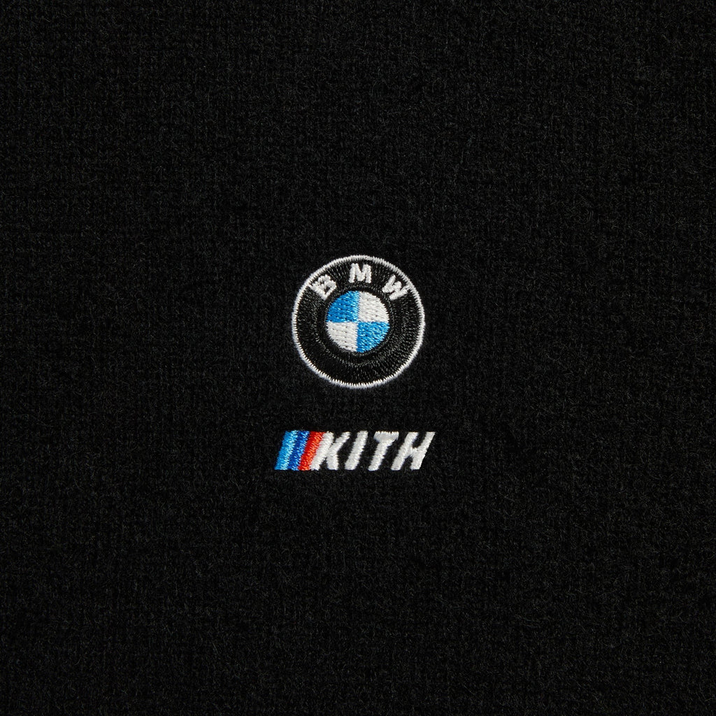 Kith for BMW Long Sleeve Cashmere Tilden Pullover - Black