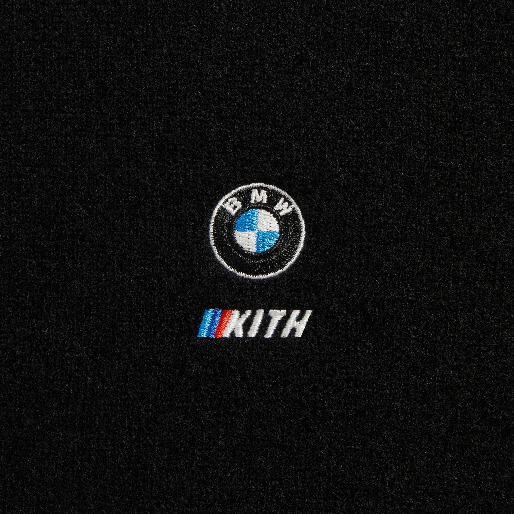 Kith for BMW Long Sleeve Cashmere Tilden Pullover - Black