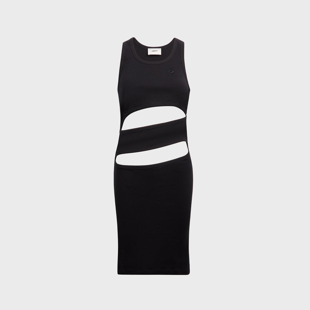 Coperni Spiral Tank Dress - Black