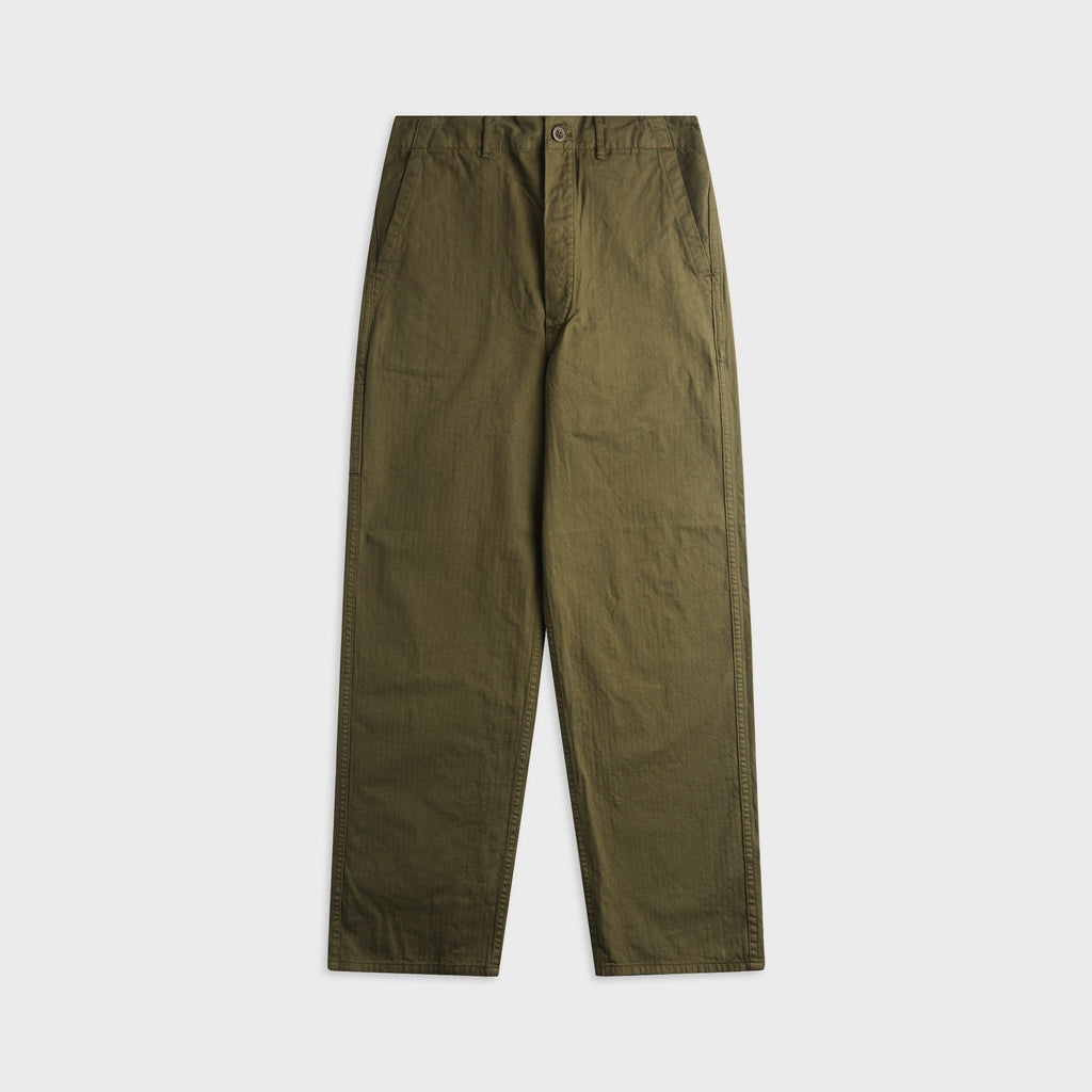 orSLOW Wide Fit French Work Pant - Army Green