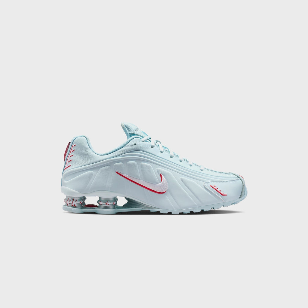 Nike Shox R4 - Glacier Blue / White / University Red / Metallic Silver