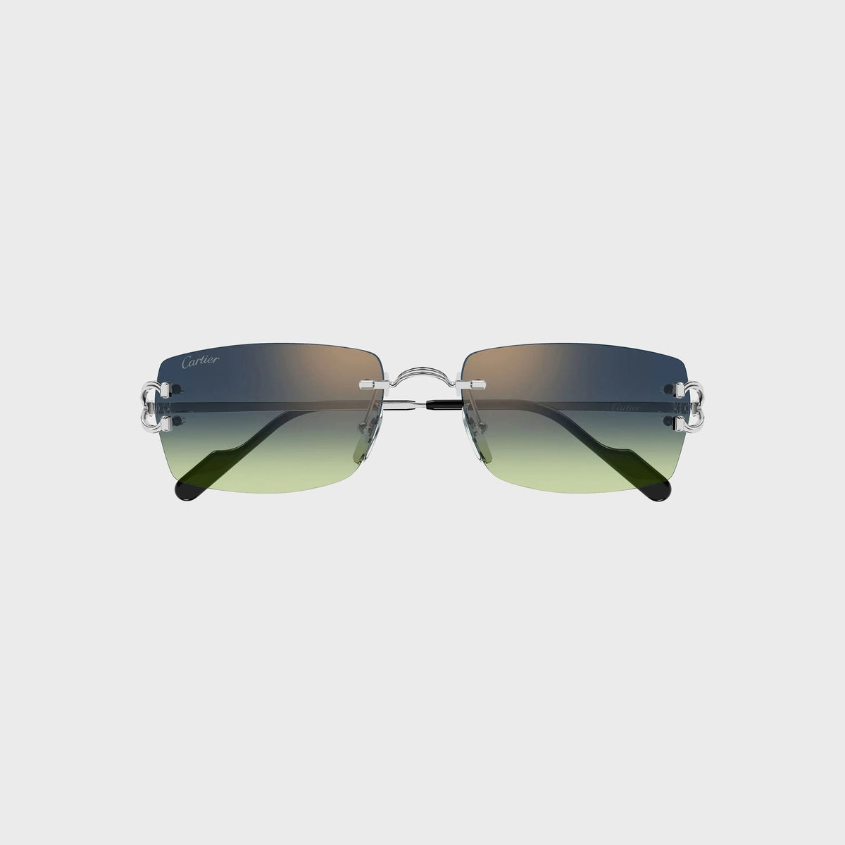 Cartier Decor C Sunglasses - Silver / Blue