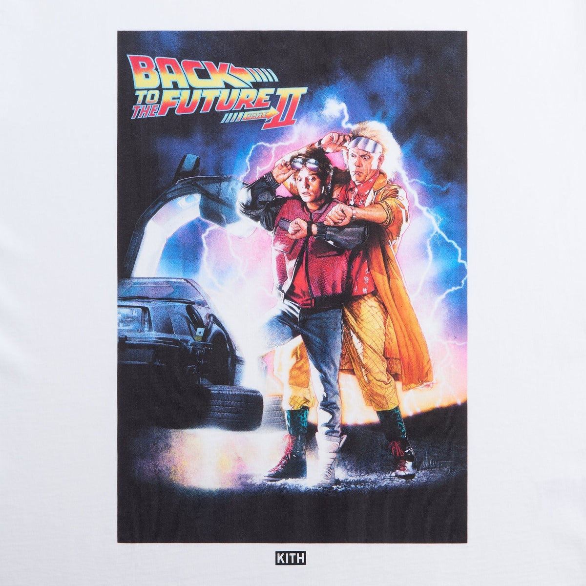 Kith for Back to the Future II Movie Poster Vintage Tee - White
